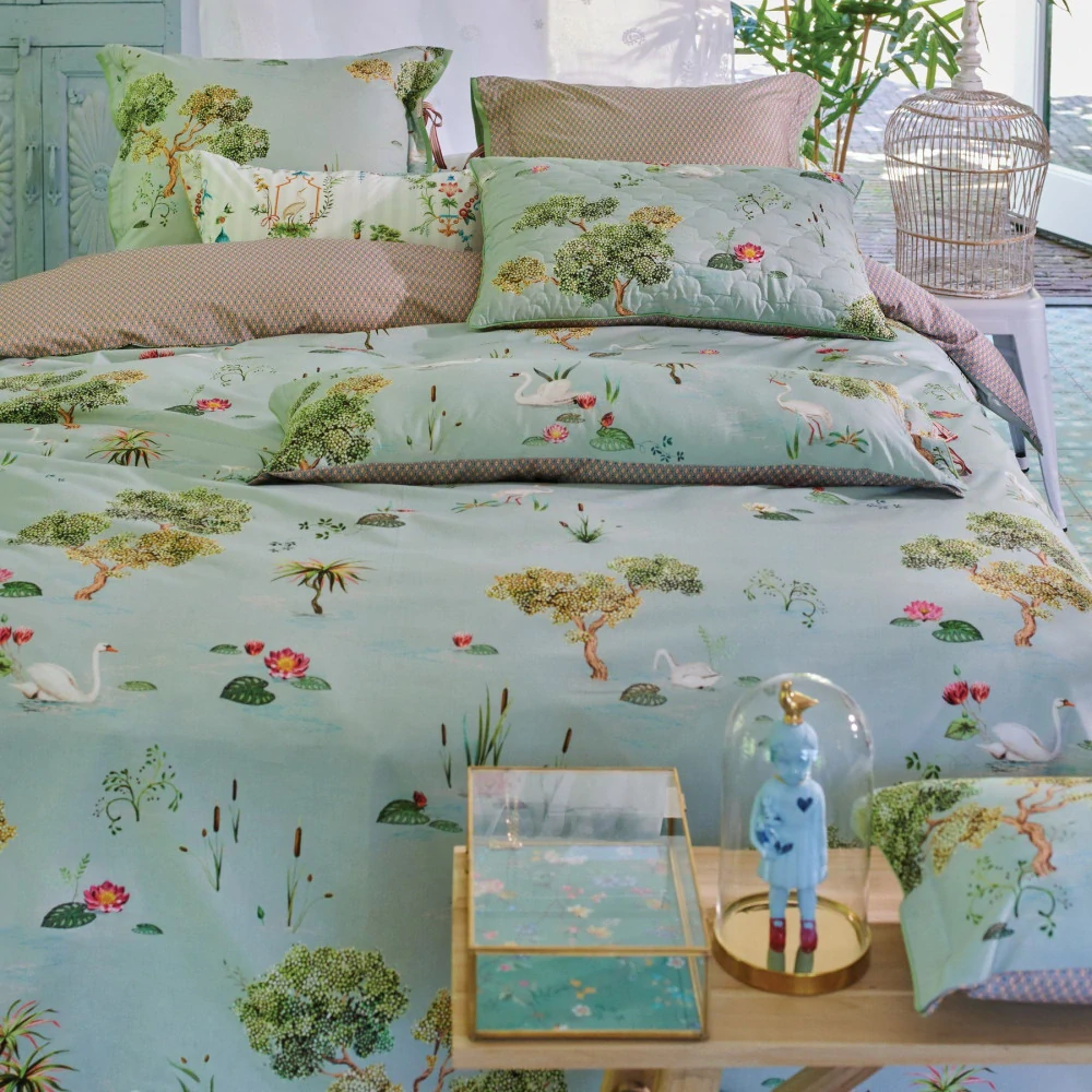 Pip Studio perkálové povlečení Little Swan  200x200 + 2x 70x90