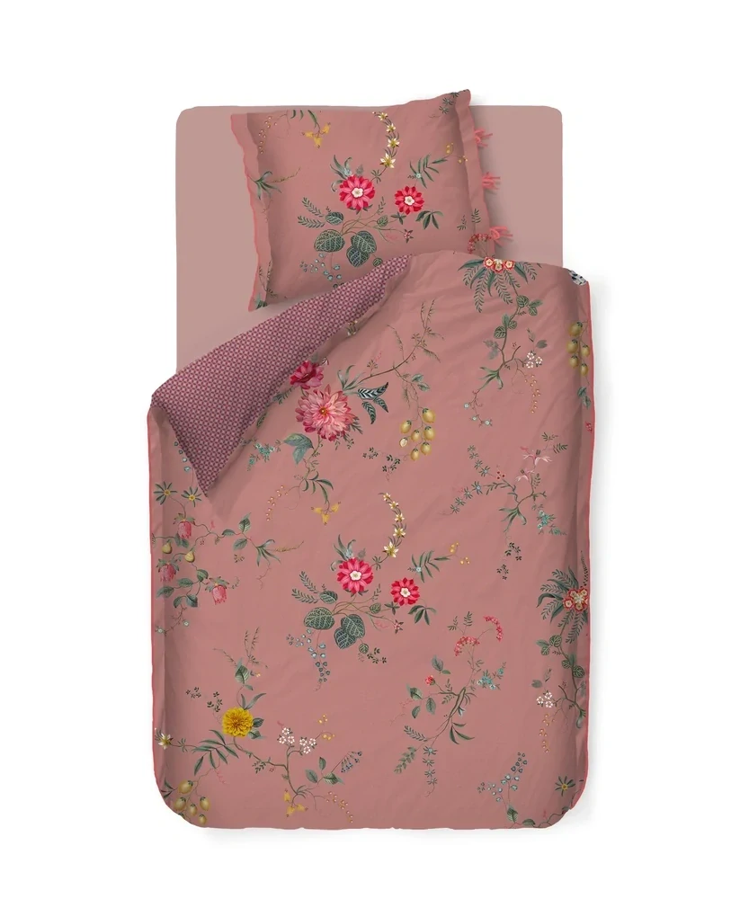 Pip Studio perkálové povlečení Fleur Grandeur růžové 140x200 + 70x90 cm