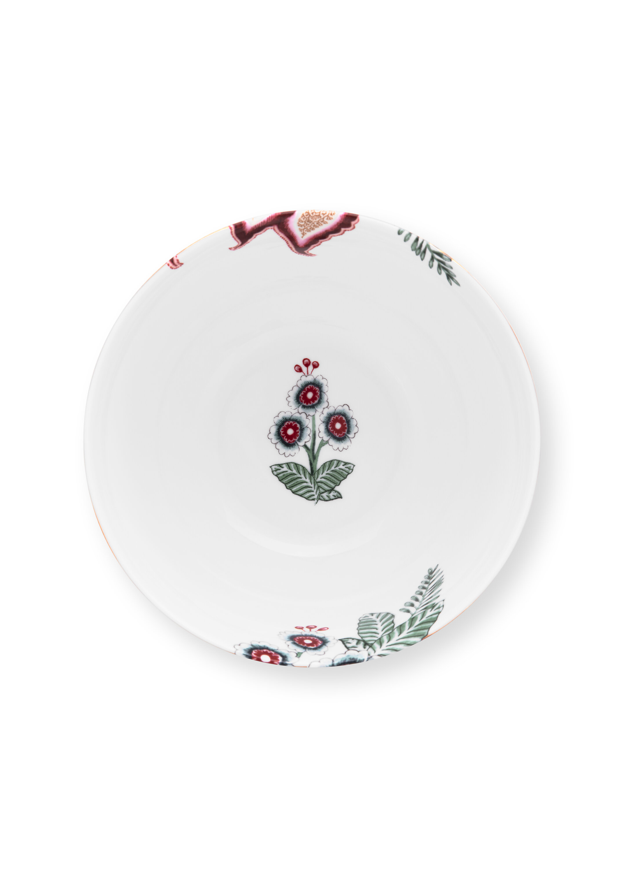 Pip Studio Flower Festival miska Ø15cm, tmavě růžová