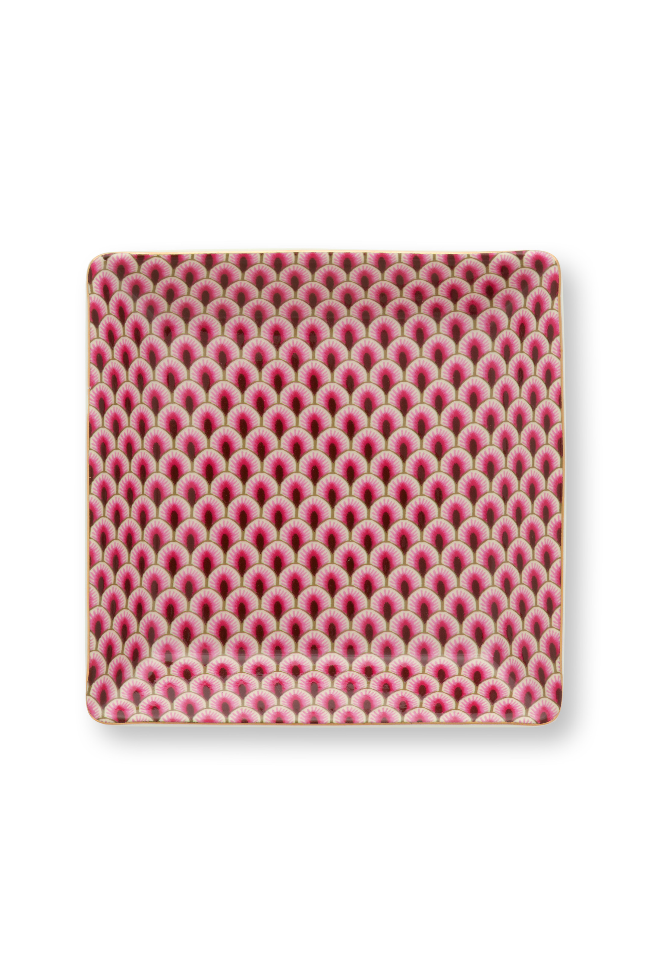 Pip Studio Flower Festival Oriental sada 2 kusů talířků 23x11,5x2,2cm, 2 kusů misek 11.5x11,5x2,3 cm a 2 sad hůlek, růžová