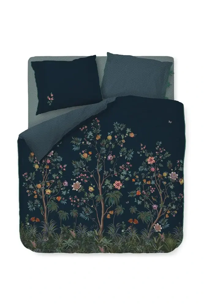 Pip Studio povlečení Paradiso 200x220+ 2x 70x90, perkál, tmavě modré v dárkovém boxu