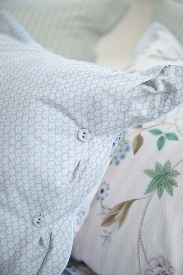 Pip Studio perkálové povlečení Flores Bailando bílé 140x200 + 70x90 cm