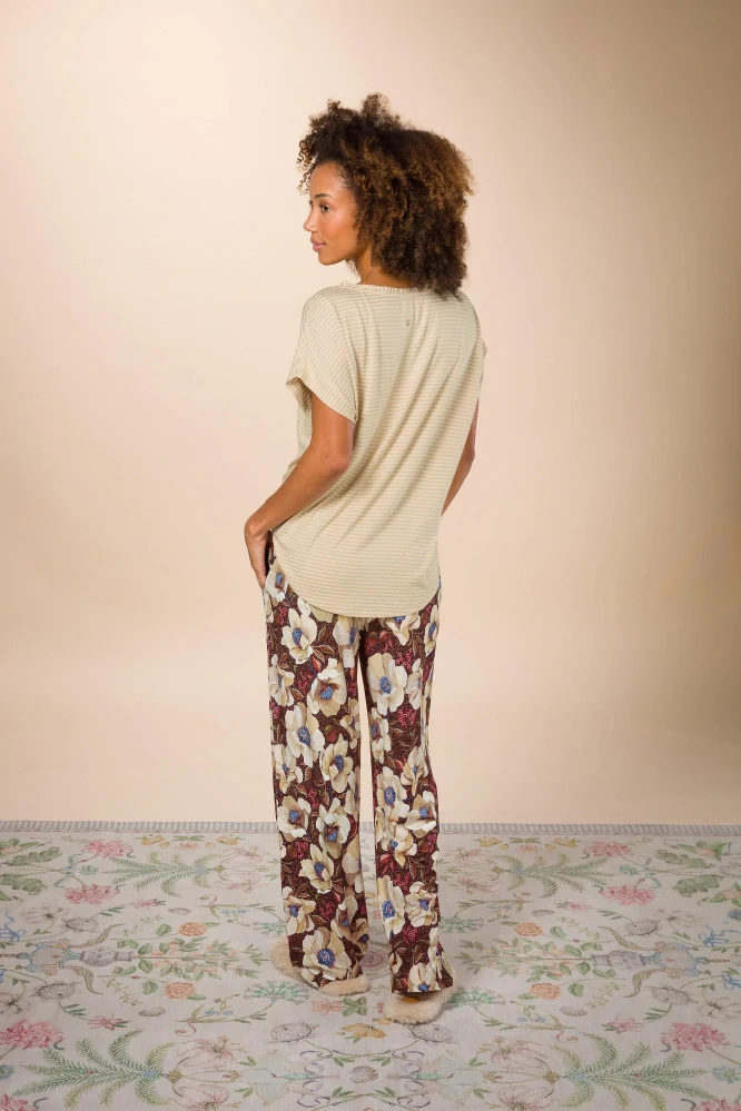 Pip Studio Belin dlouhé kalhoty Rosita Brown