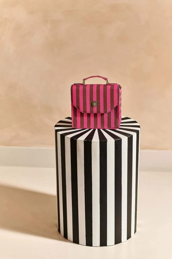 Pip Studio Frances Stripe Cross Body kabelka menší, růžová