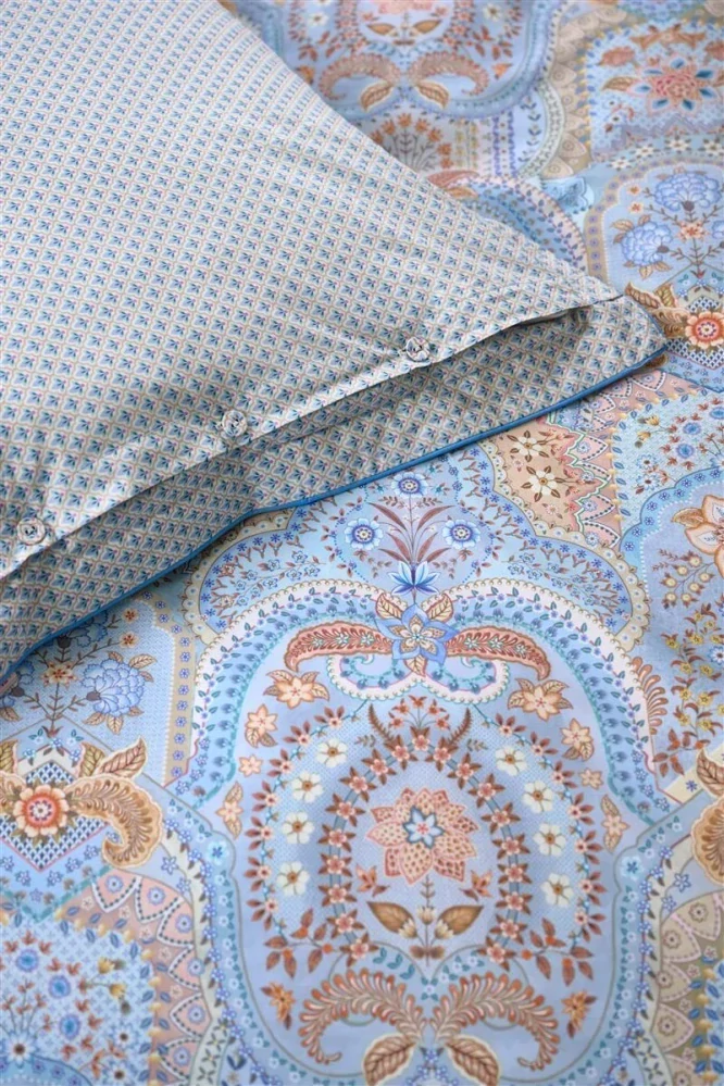 Pip Studio perkálové povlečení Jabali Flower modré 140x200 + 70x90 cm