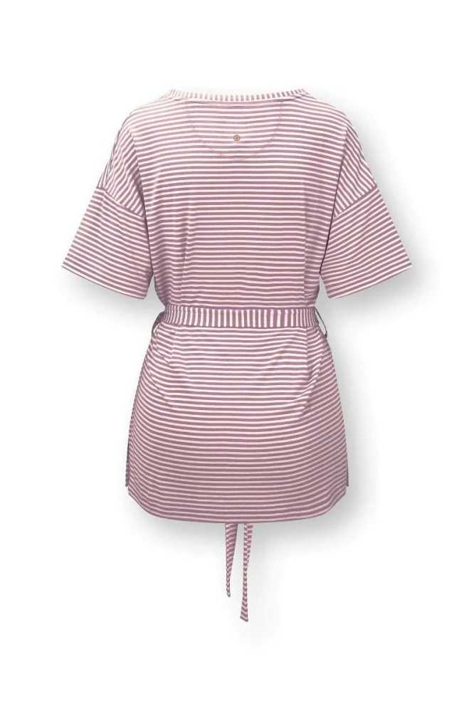 Pip Studio Tonya triko s krátkým rukávem Little Sumo Stripe, lila