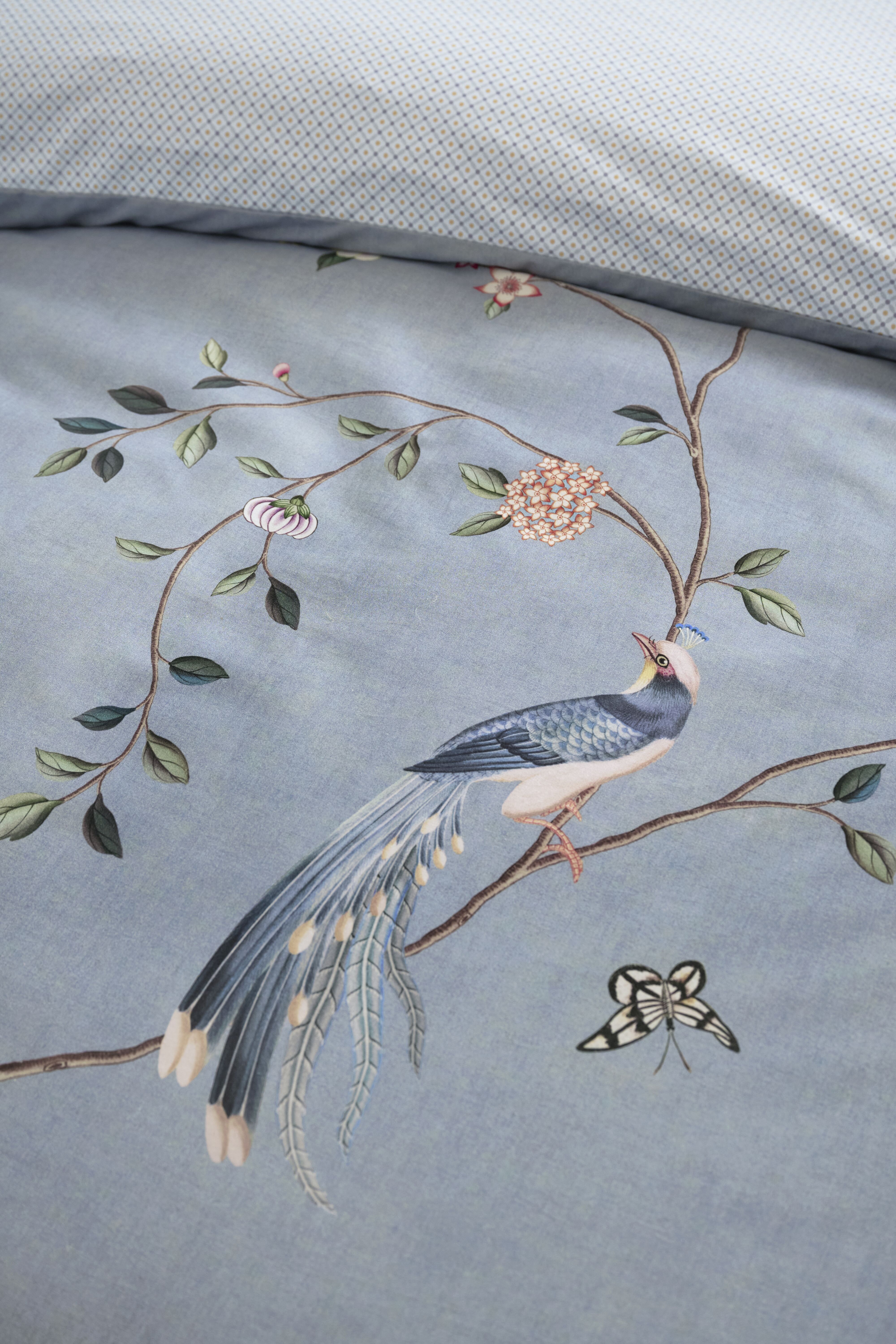 Pip Studio perkálové povlečení Bamboo Blossom světle modrý 140x200 + 70x90 cm