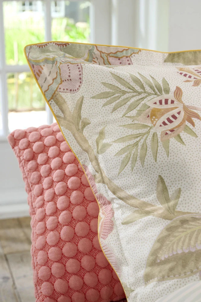 Pip Studio perkálové povlečení Bombay Bold bílé 140x200 + 70x90 cm