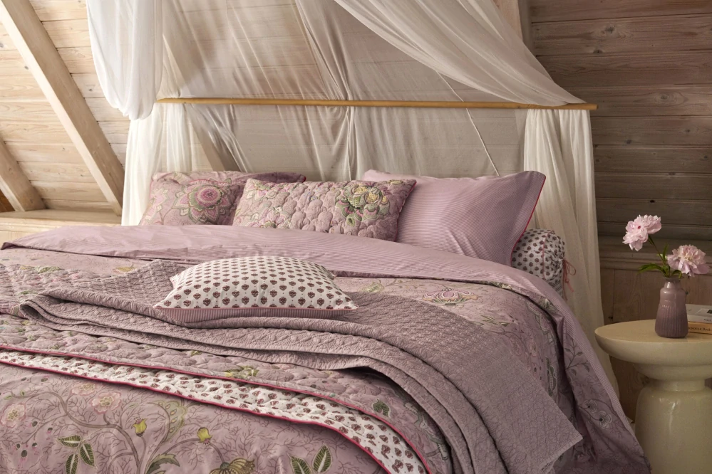 Pip Studio polštář Mumbai Morning Quilted 45x70 cm, růžový