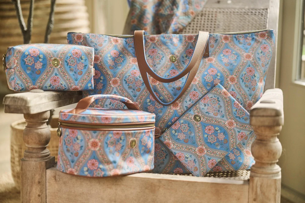 Pip Studio kosmetická taška Coco Ornamento, modrá