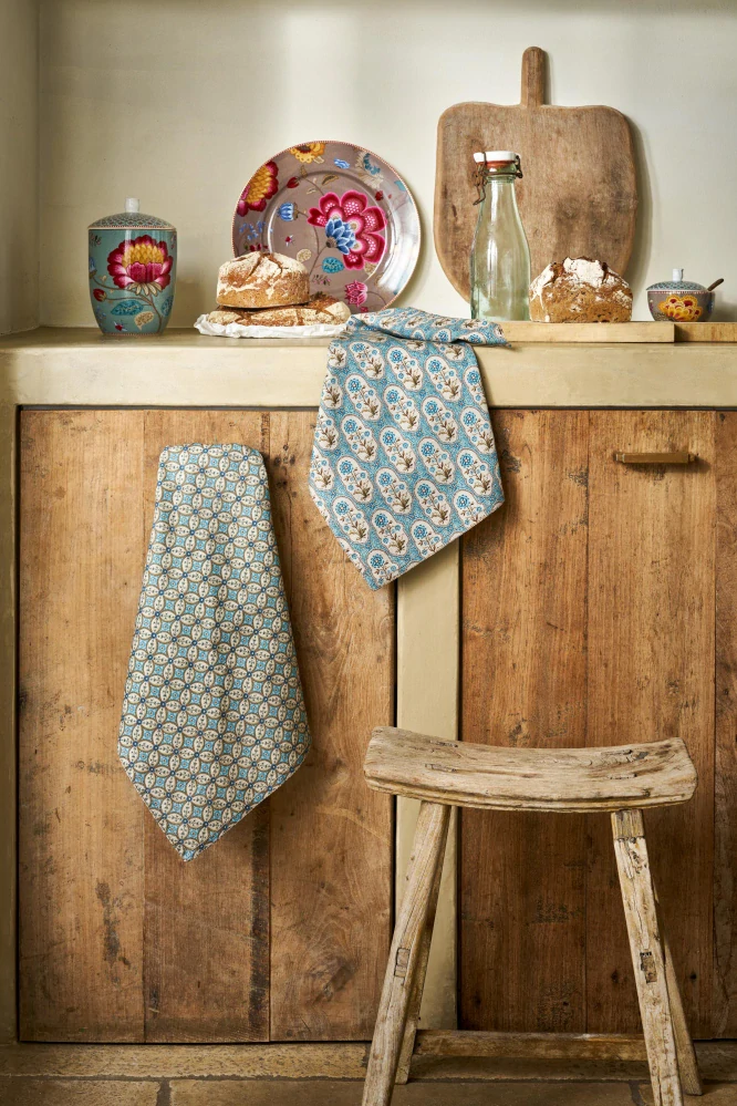 Pip Studio Blooming Tales skladovací dóza 1,5l, modrá