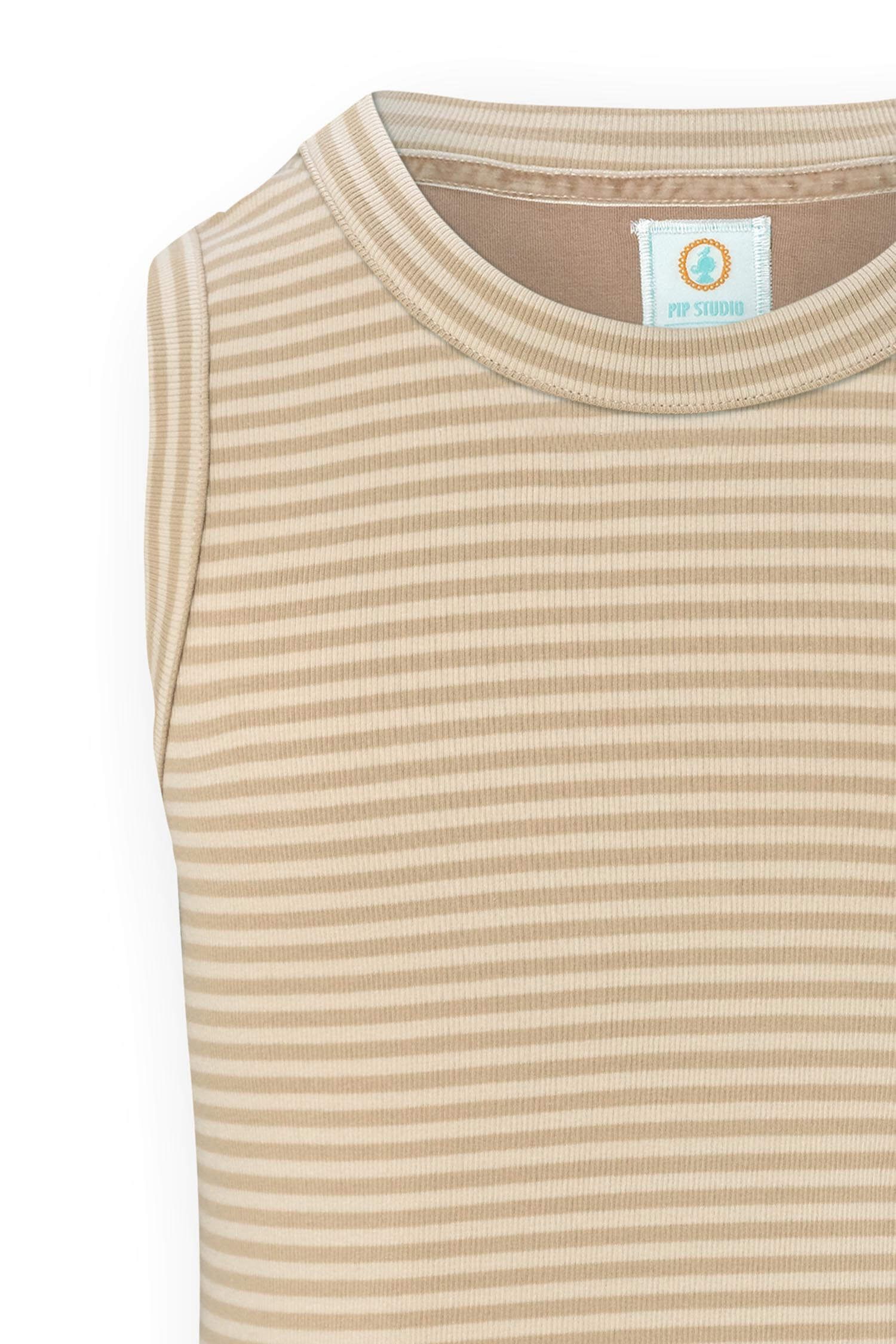 Pip Studio Trinity tílko Little Sumo Stripe, pískové