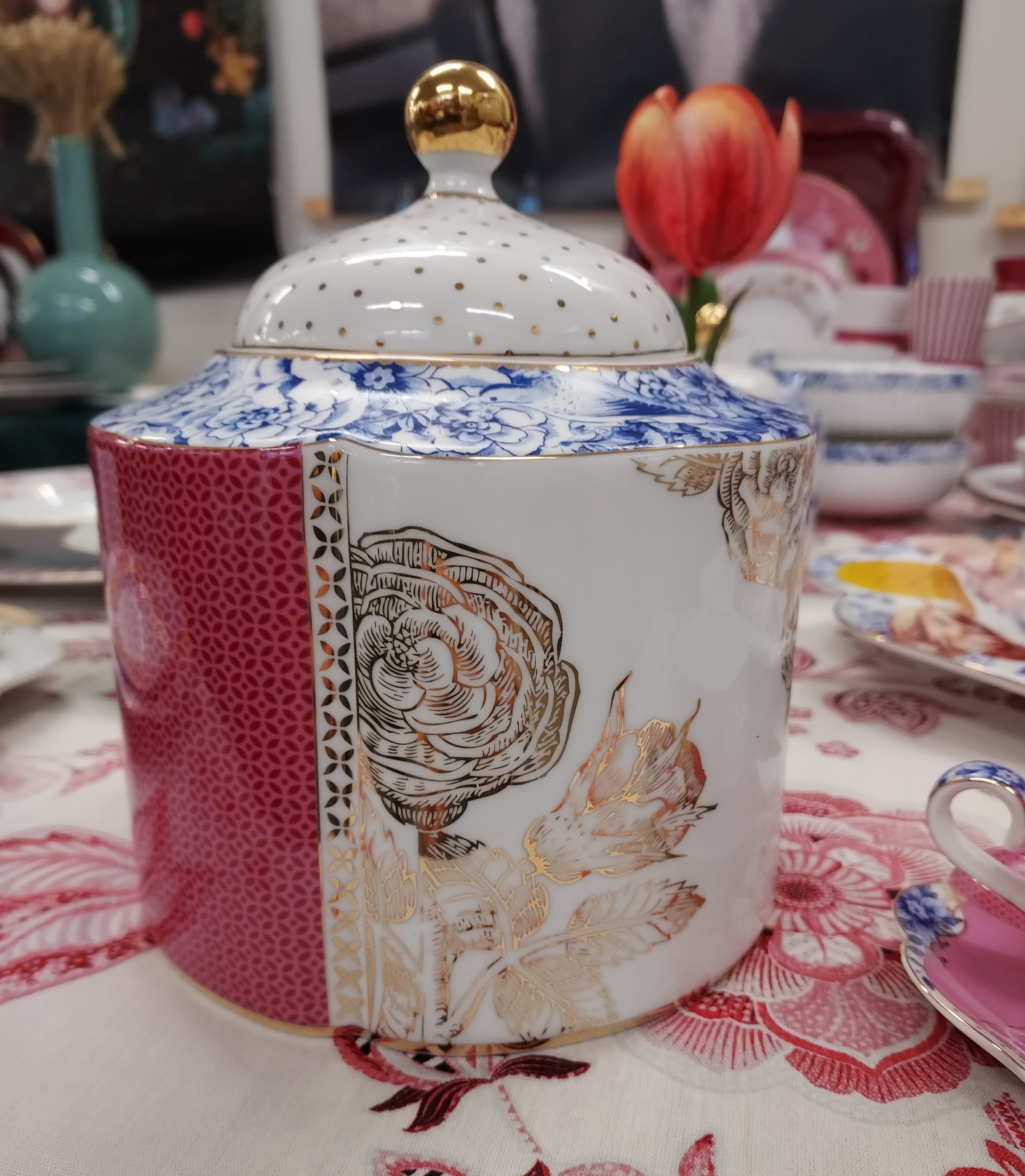 Pip Studio Royal Multi porcelánová dóza 1,75l, barevná