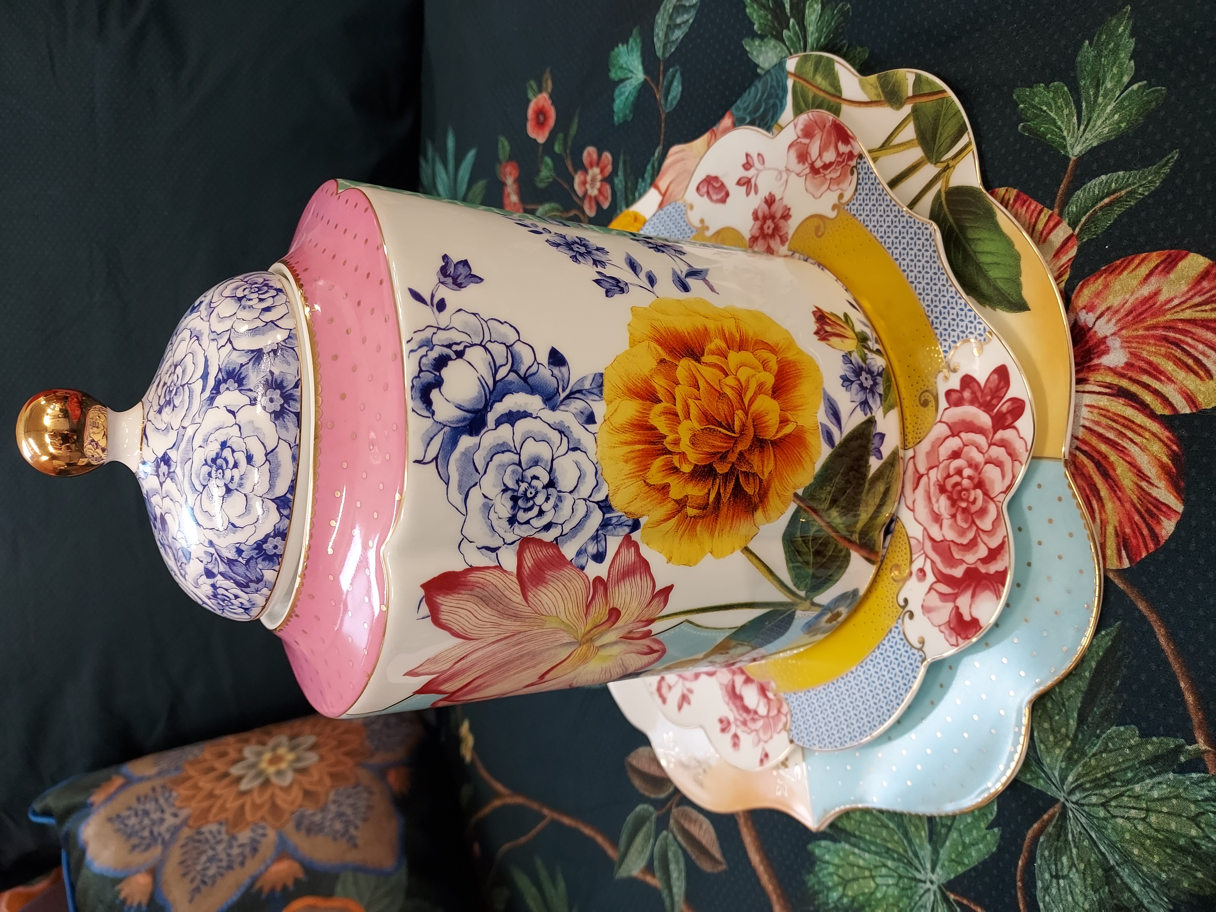 Pip Studio Royal Multi porcelánová dóza 2,75l, barevná