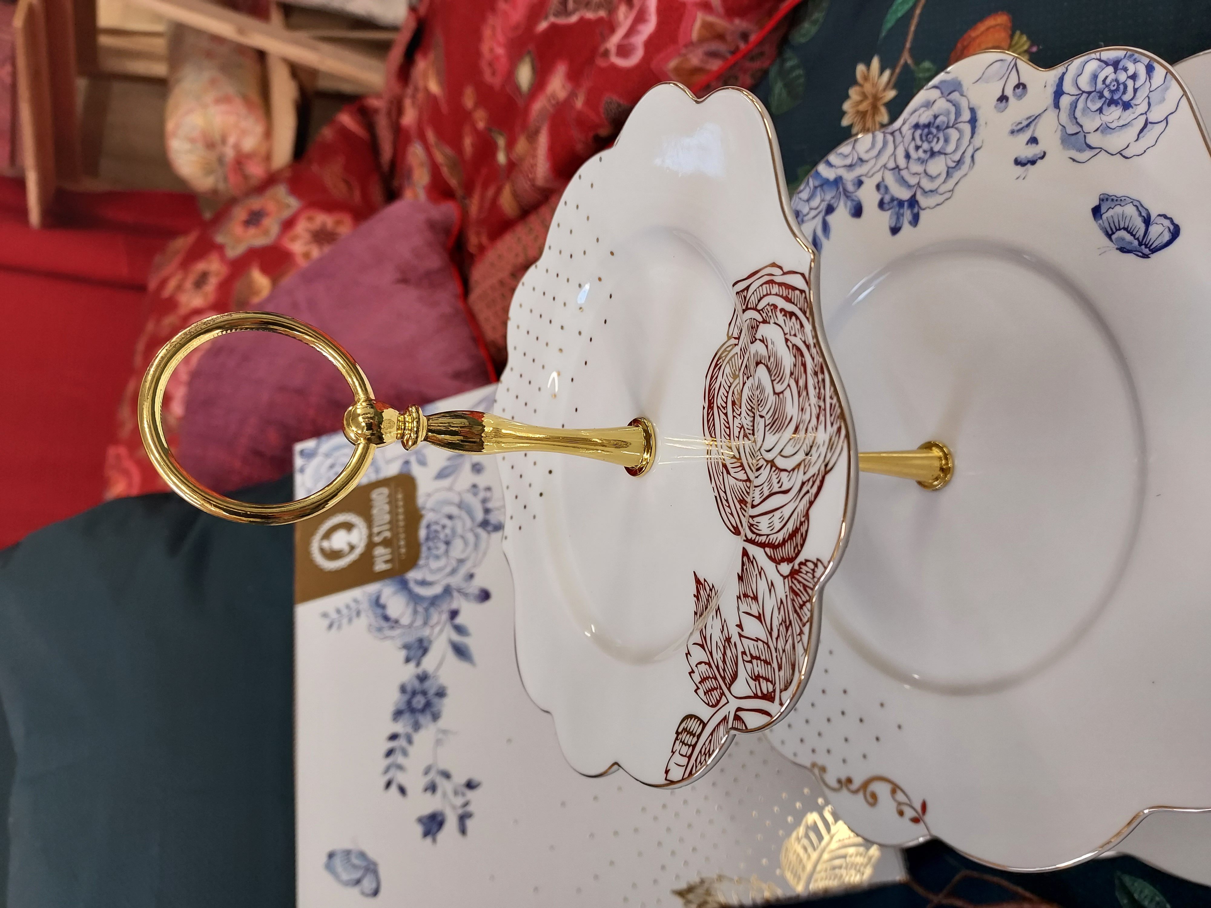 Pip Studio Royal White třípatový etažér, bílý