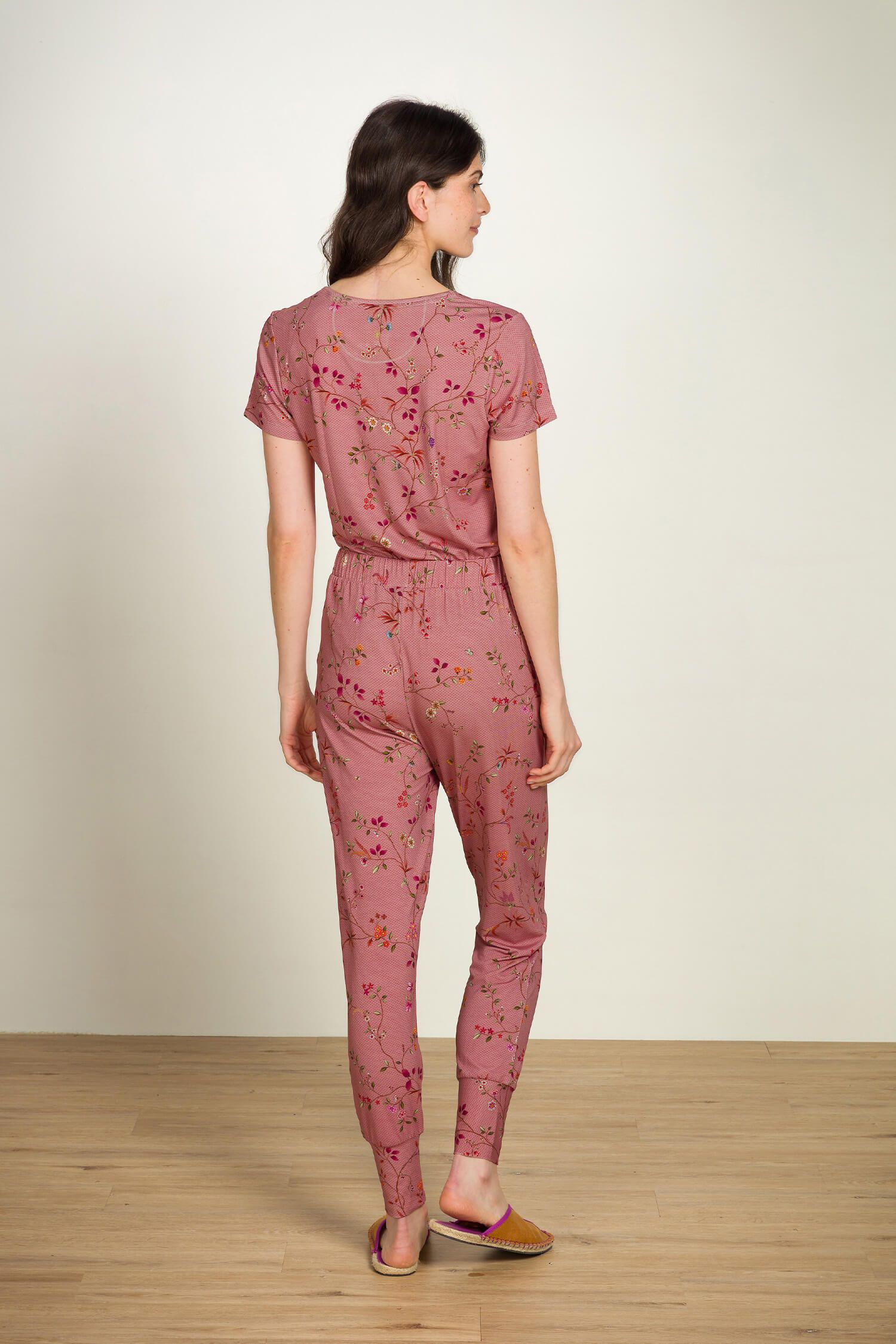 Pip Studio Bobien dlouhé kalhoty Delhi Dreams, růžové