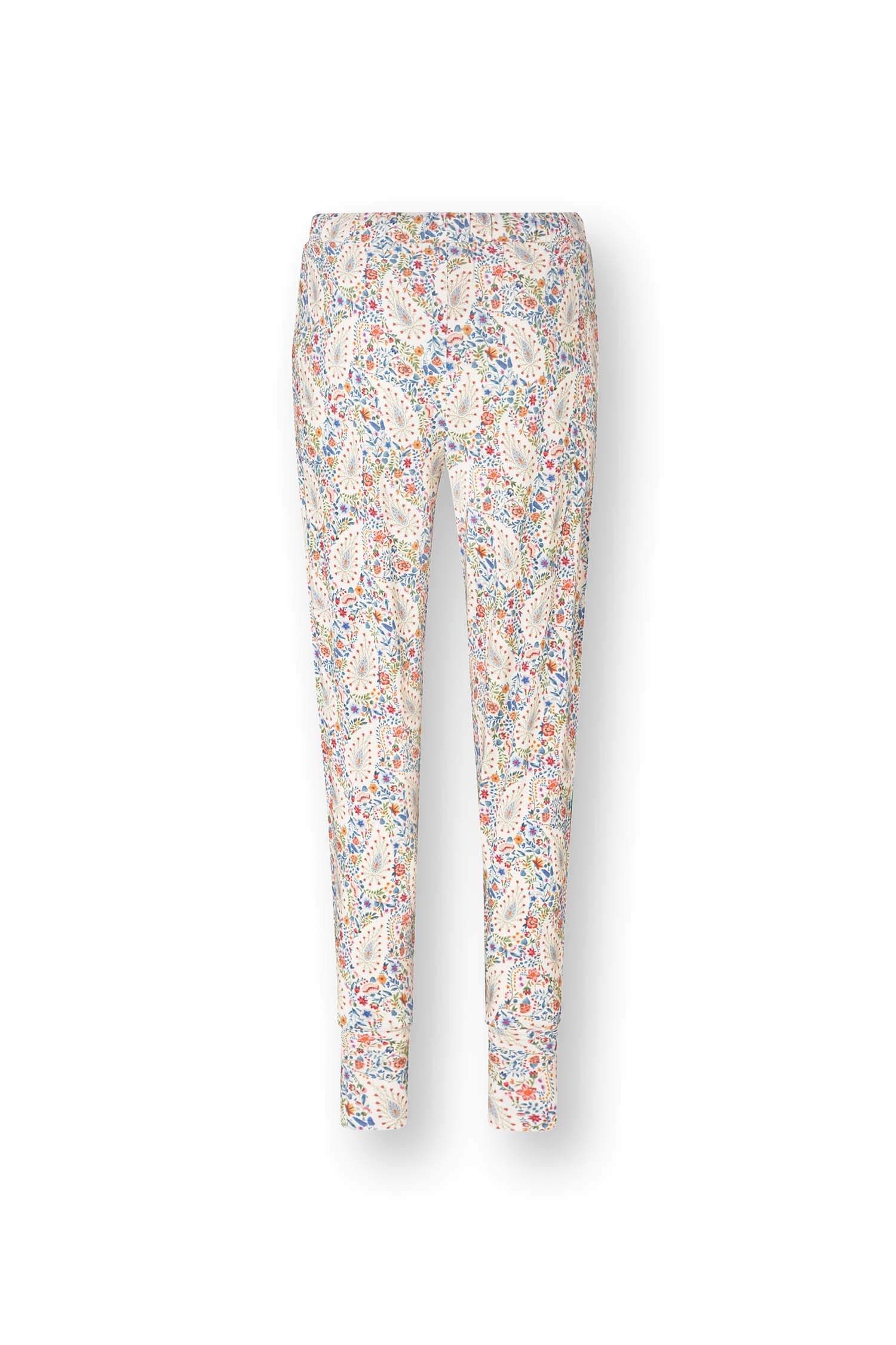 Pip Studio Bobien dlouhé kalhoty Kairi Bloom, modré