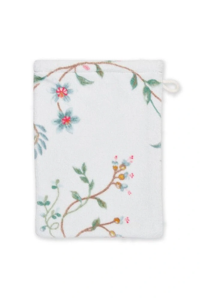 Pip Studio bavlněný froté ručník na ruce Les Fleurs bílý 30x50 cm