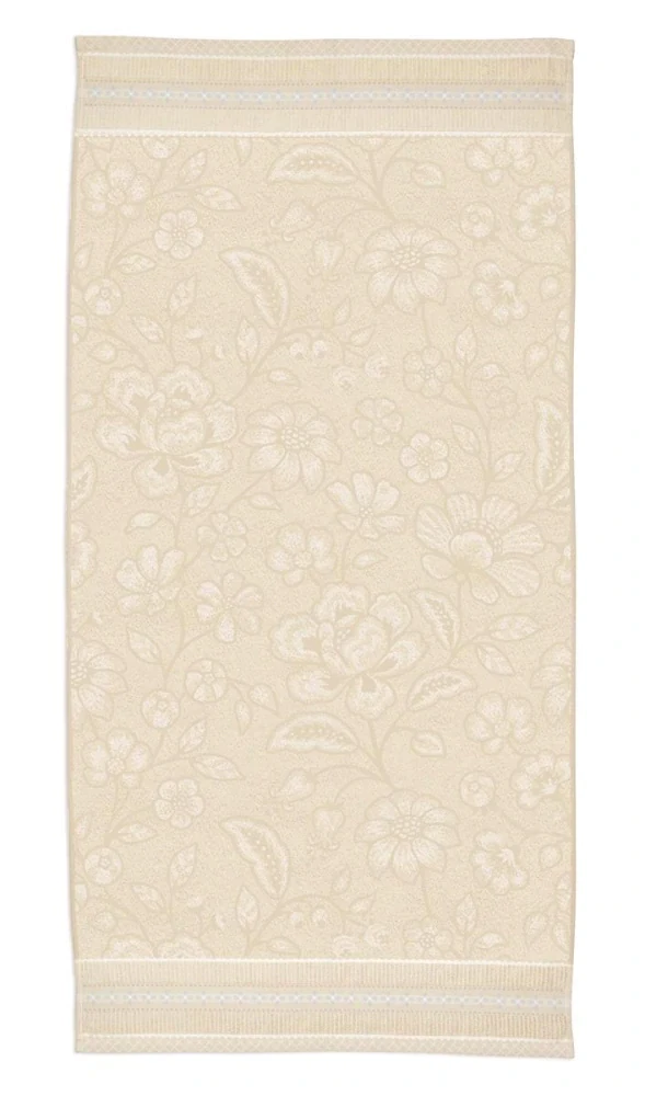 Pip Studio Jasmine Jacquard bavlněný froté ručník pískový 55x100 cm