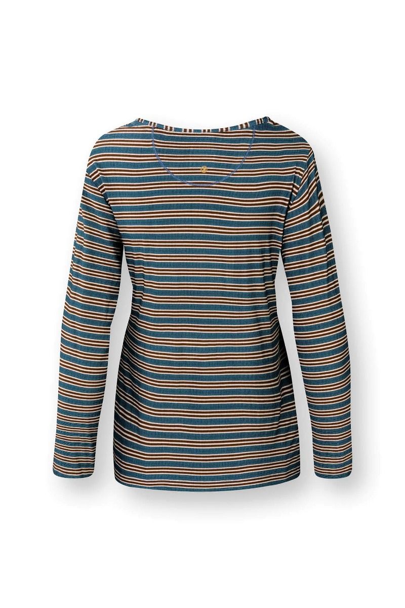 Pip Studio Trice triko s dlouhým rukávem Kente Stripes, růžové