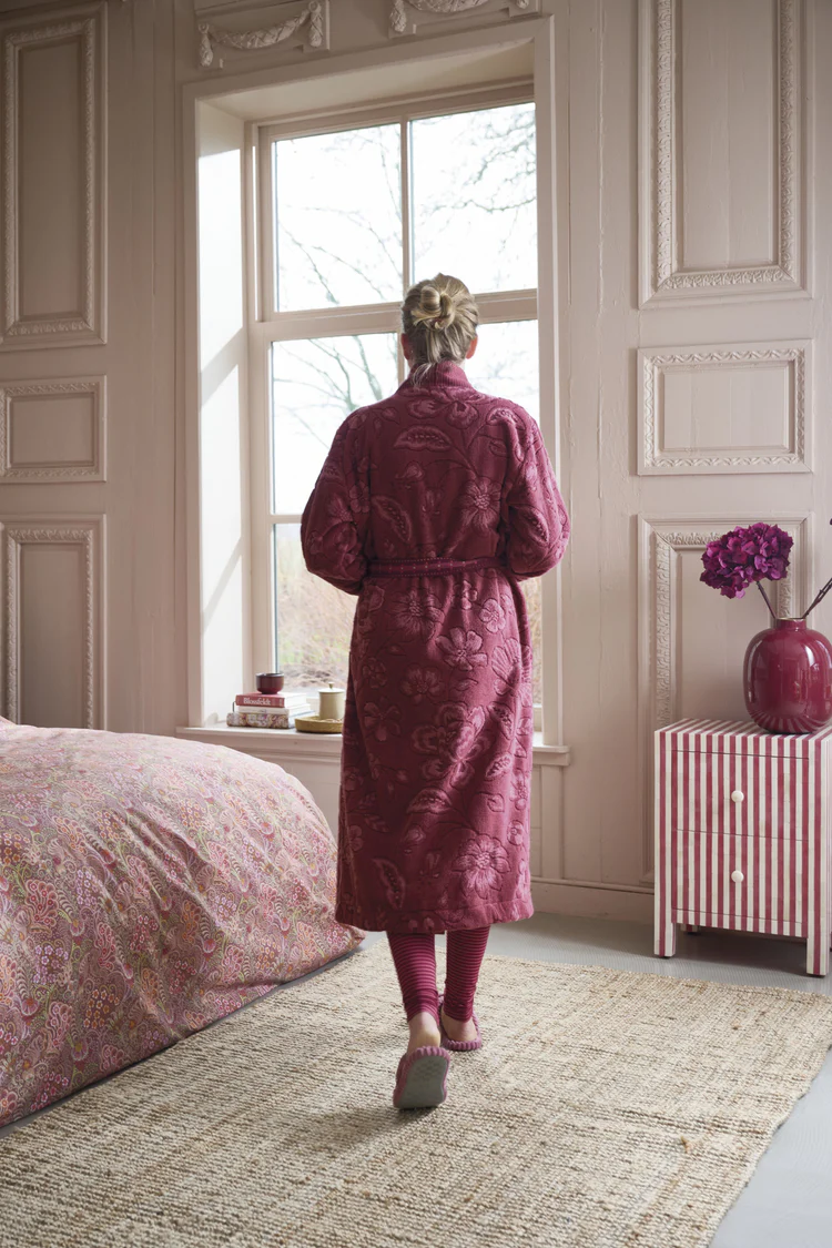 Pip Studio župan Jasmin Jacquard vel. L - tmavě růžový