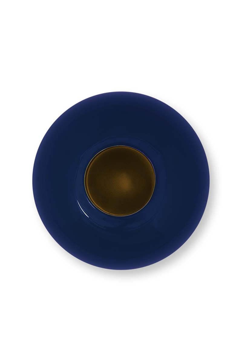 Pip Studio kovová váza 23 cm, tmavě modrá