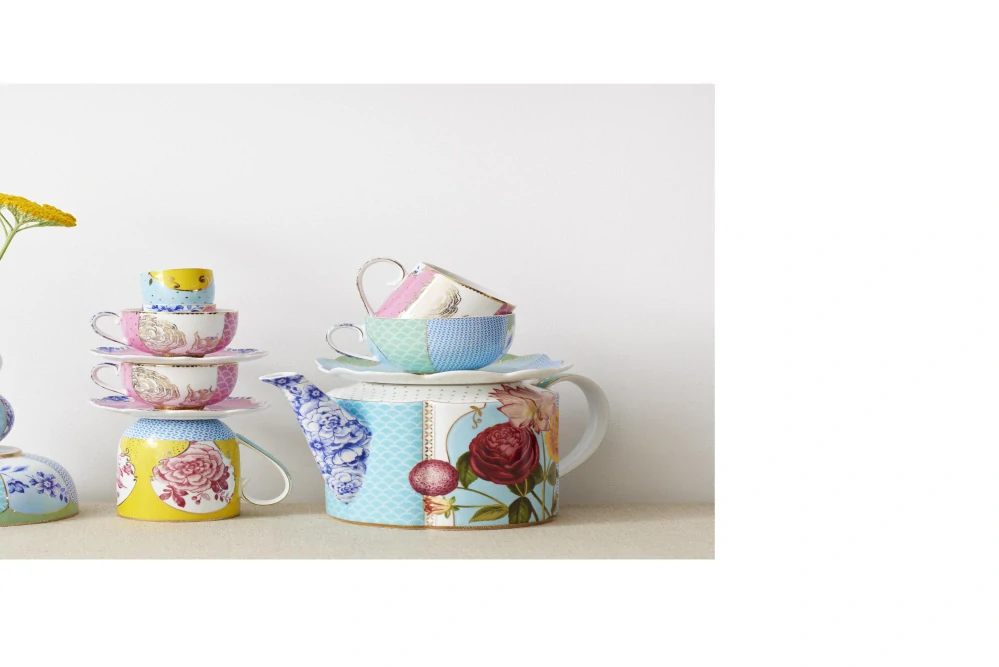 Pip Studio Royal Multi espresso šálek s podšálkem 100ml, růžový