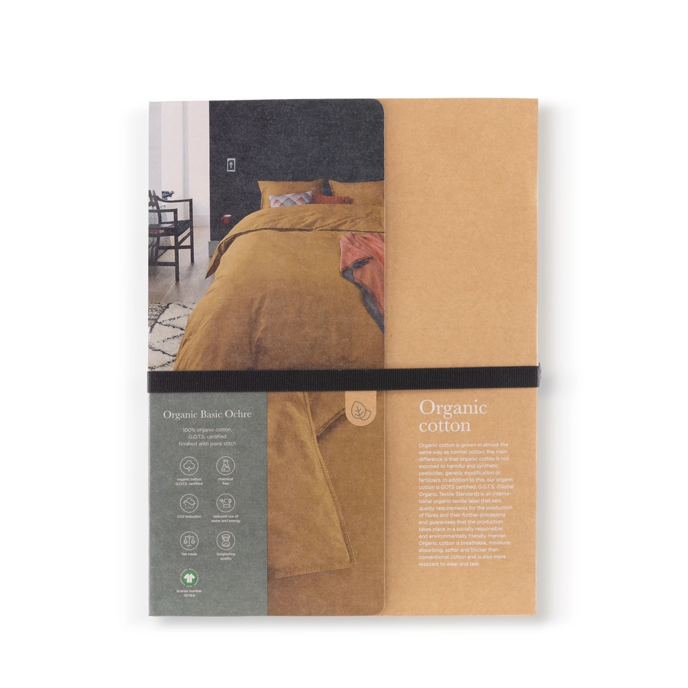 Organic Care povlečení z organické bavlny 140x200 + 70x90, okr