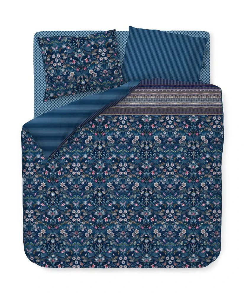 Pip Studio perkálové povlečení Mirrorama tmavě modré 200x200 +2x 70x90 cm