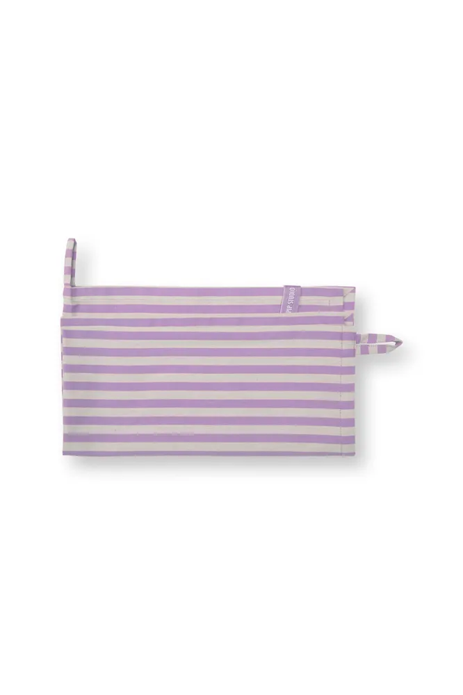Pip Studio Stripes Lilac set 2ks látkových útěrek 65x65cm, lila