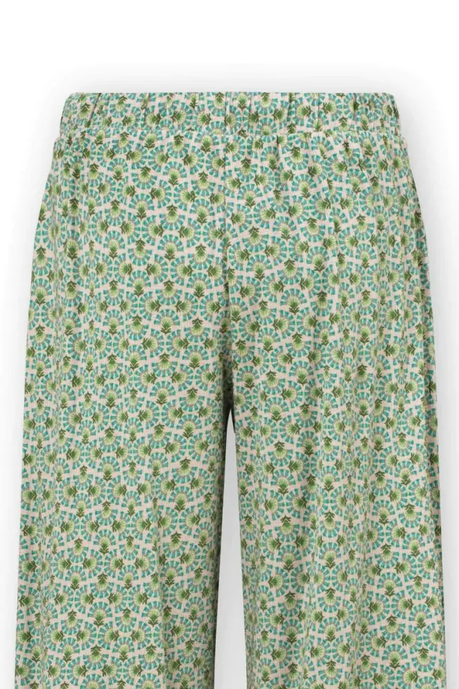 Pip Studio Celeste Culotte 3/4 kalhoty Verano, zelené