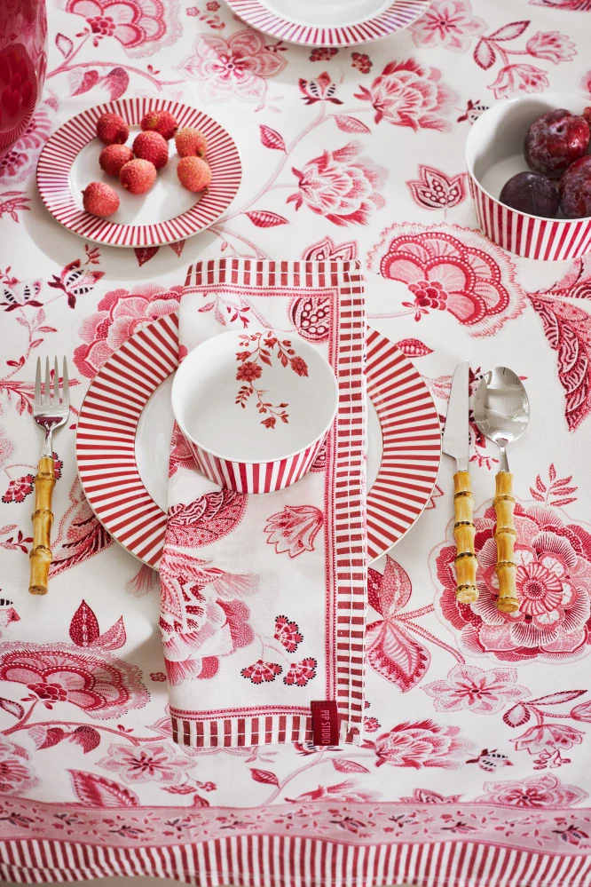 Pip Studio Royal set 4ks látkových ubrousků 40x40cm, červený