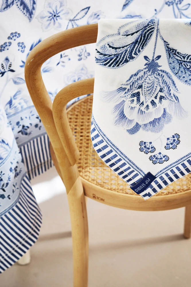 Pip Studio Royal set 4ks látkových ubrousků 40x40cm, modrý