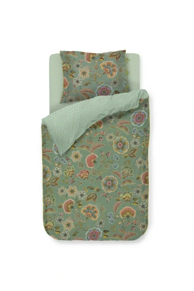 Pip Studio perkálové povlečení Matata zelené 140x200 + 70x90 cm