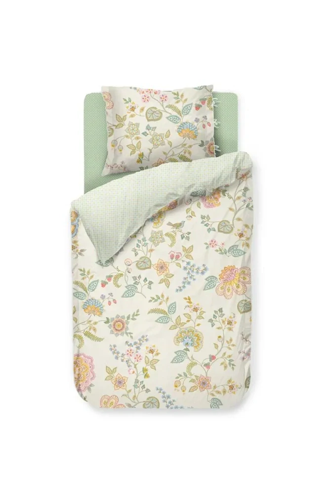 Pip Studio perkálové povlečení Buenas Tardes bílé 140x200 + 70x90 cm