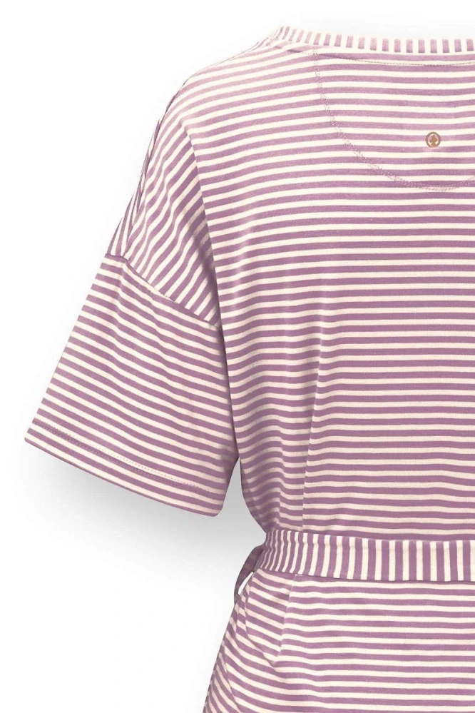 Pip Studio Tonya triko s krátkým rukávem Little Sumo Stripe, lila