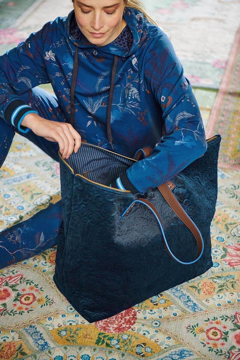 Pip Studio Quiltey Days Plážová taška, modrá