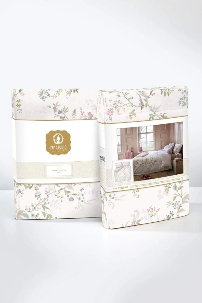 Pip Studio perkálové povlečení Bustani bílé 140x200 + 70x90 cm