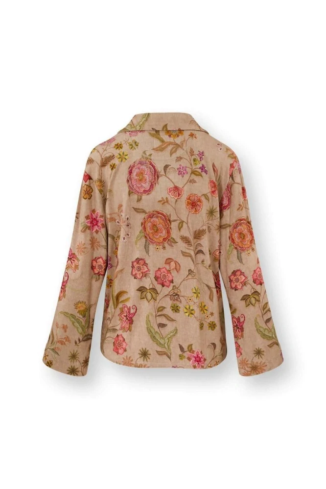 Pip Studio Faye košile s krátkým rukávem Coco Flower, písková