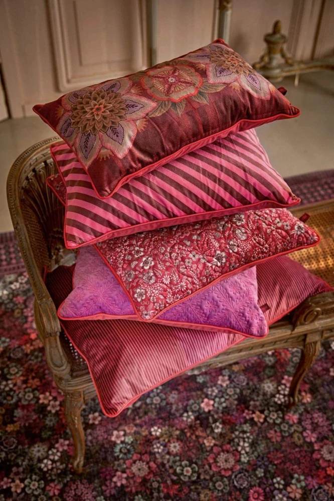 Pip Studio dekorační polštář Multi Stripe 50x70 cm, červený
