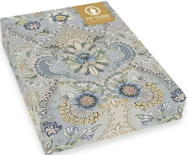 Pip Studio perkálové povlečení Saluti Grandi Light Blue 140x200 + 70x90 cm, světle modré