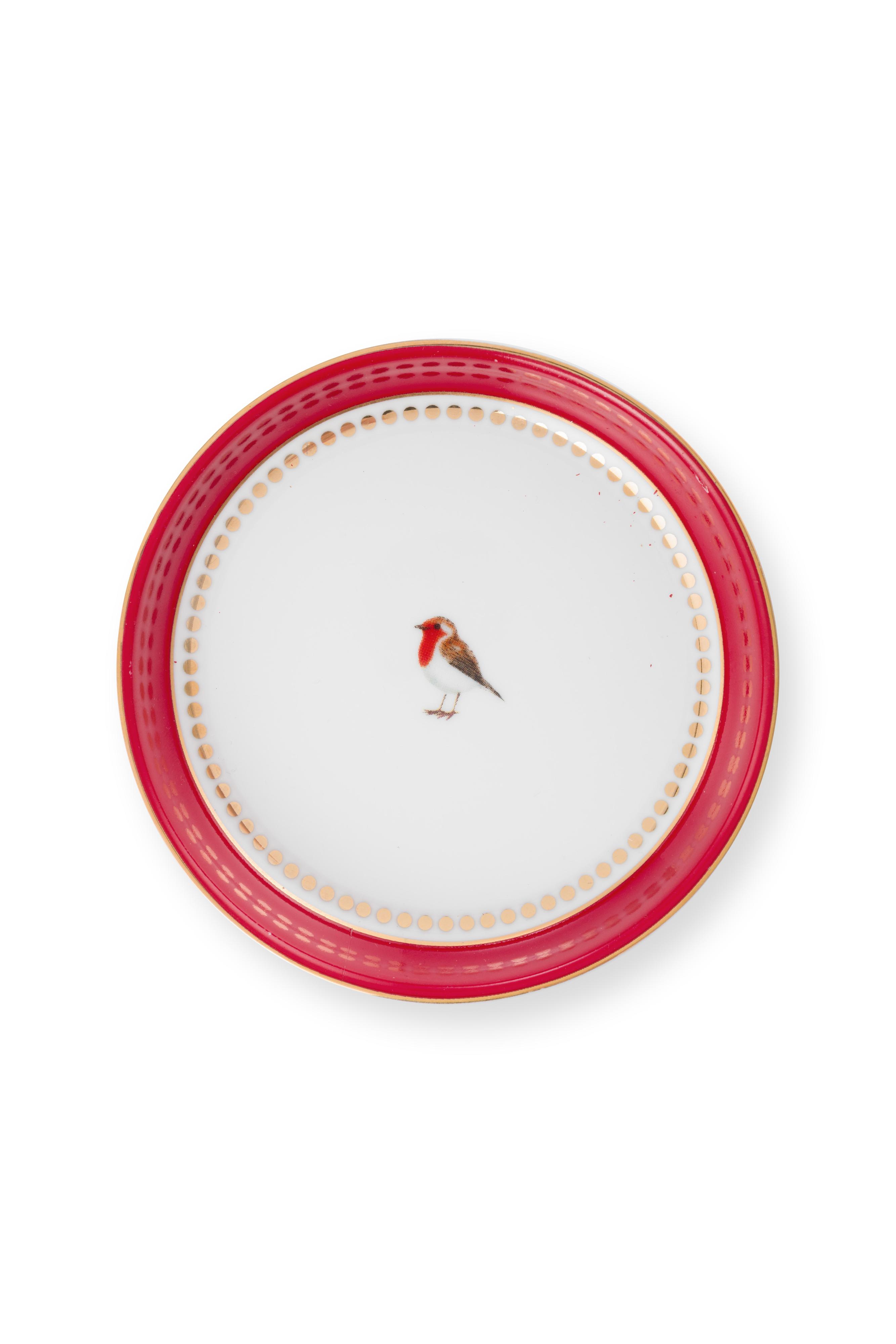Pip Studio Love Birds sada na čaj pro jednoho 225 ml, červeno-růžová