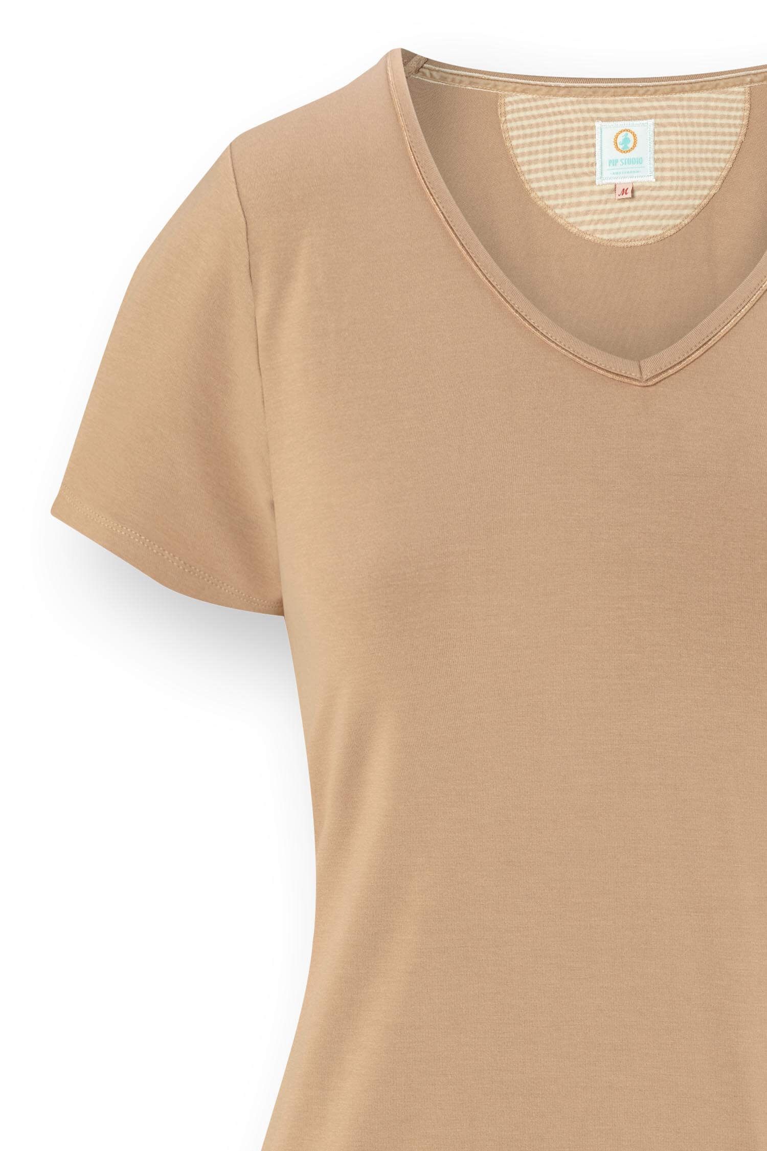 Pip Studio Toy triko s krátkým rukávem Solid, pískové