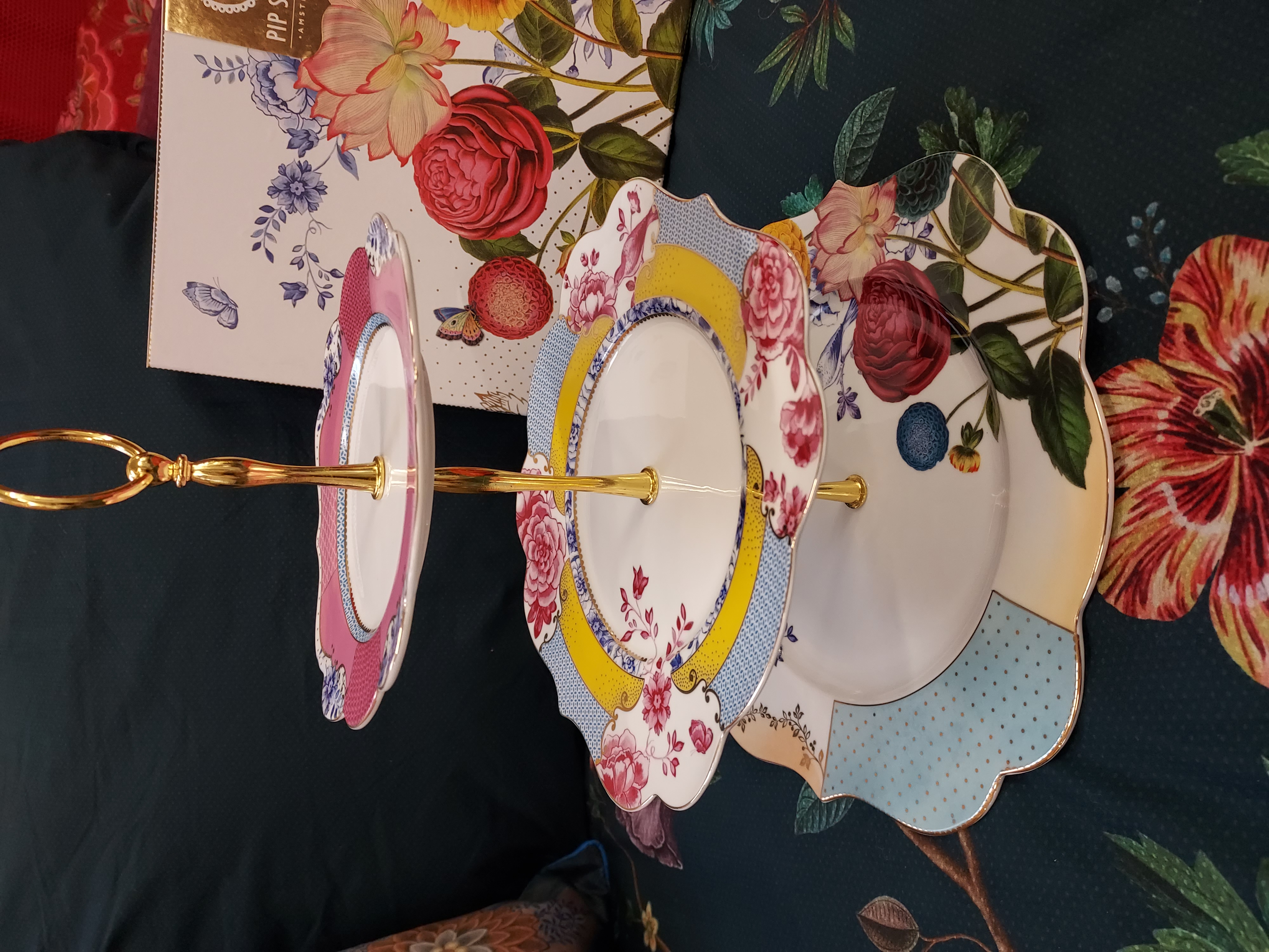 Pip Studio Royal Multi třípatový etažér, barevný 