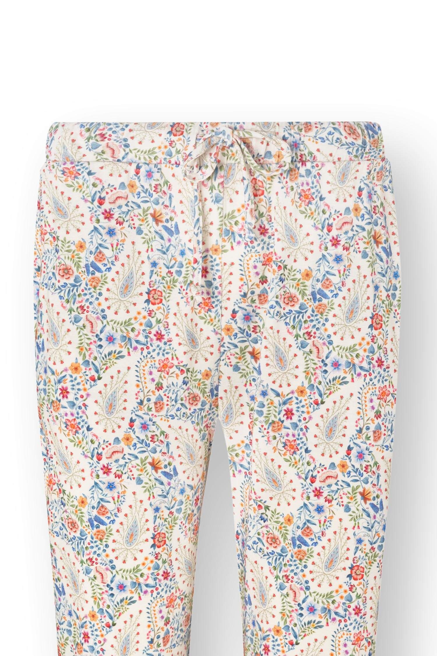 Pip Studio Bobien dlouhé kalhoty Kairi Bloom, modré