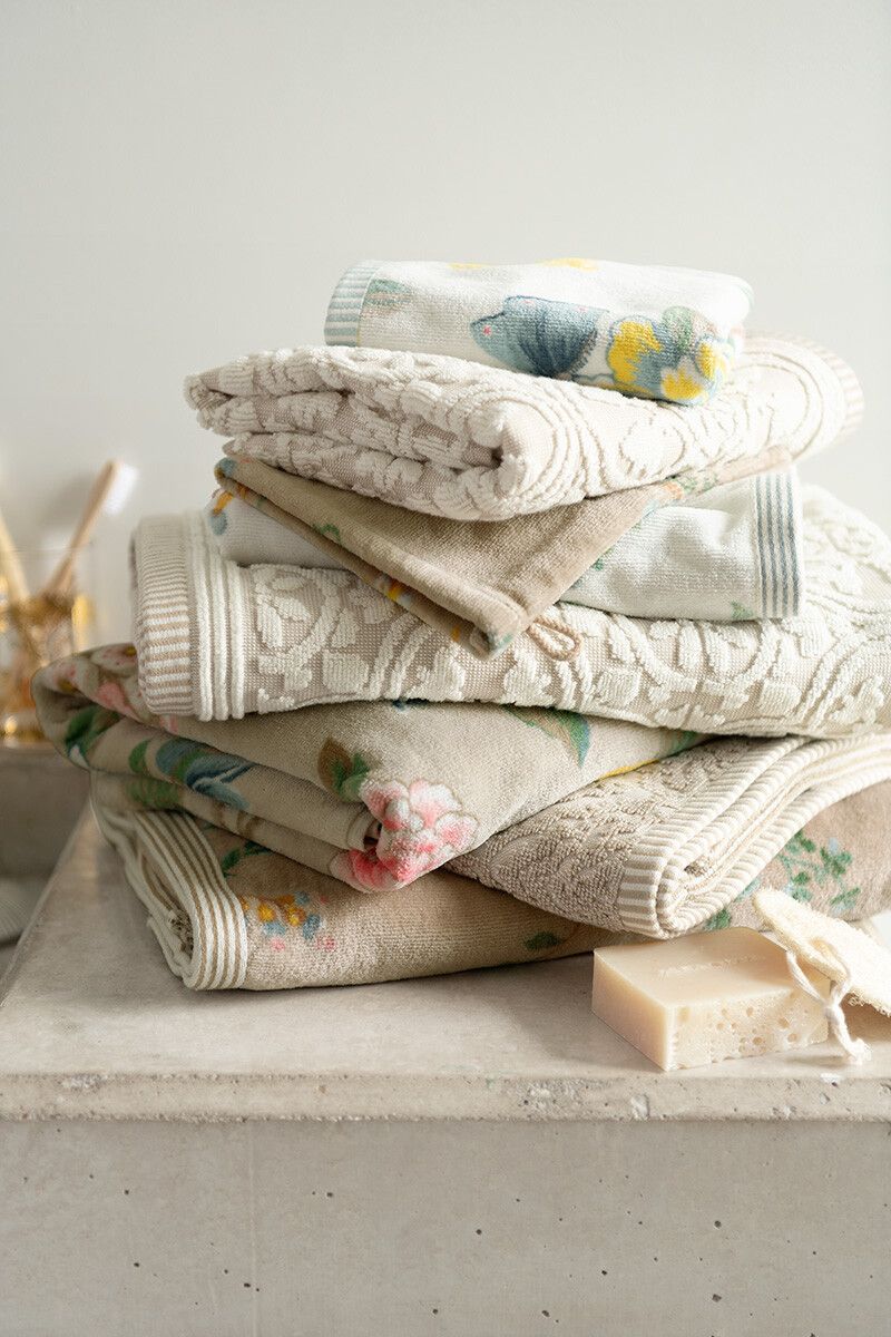 Pip Studio ručníky z bavlněného froté Tile de Pip, khaki