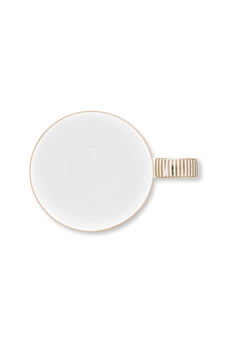Pip Studio Dot Delight White - Gold hrnek 380ml, bílo-zlatý