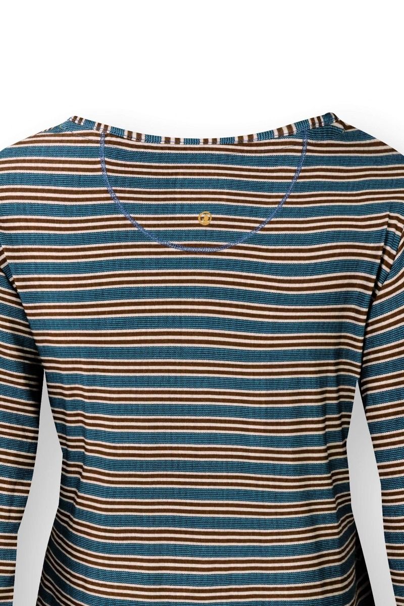 Pip Studio Trice triko s dlouhým rukávem Kente Stripes, růžové