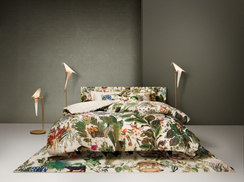 Moooi saténové povlečení Menagerie 140 x 200 cm - krémové