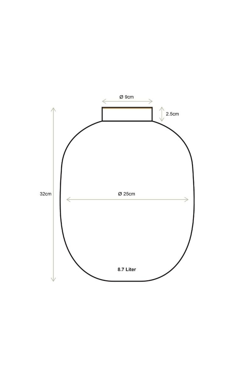 Pip Studio velká kovová váza 32cm, šedohnědá